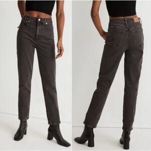 Madewell Jeans Womens 32 Tall Gray Black Perfect Vintage Denim Cotton Blend